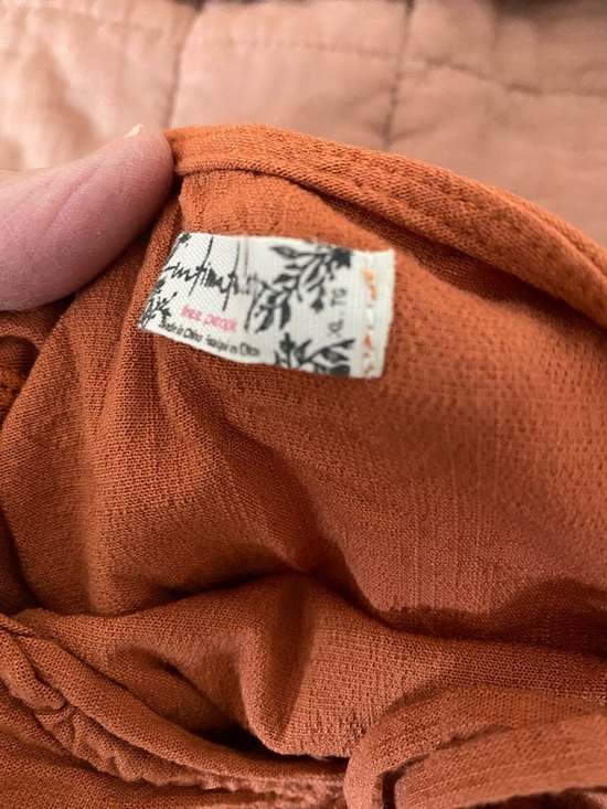 Free People Rust Orange Bundle:  shorts, lined size L,  dress has stretch XL, - Picture 6 of 6